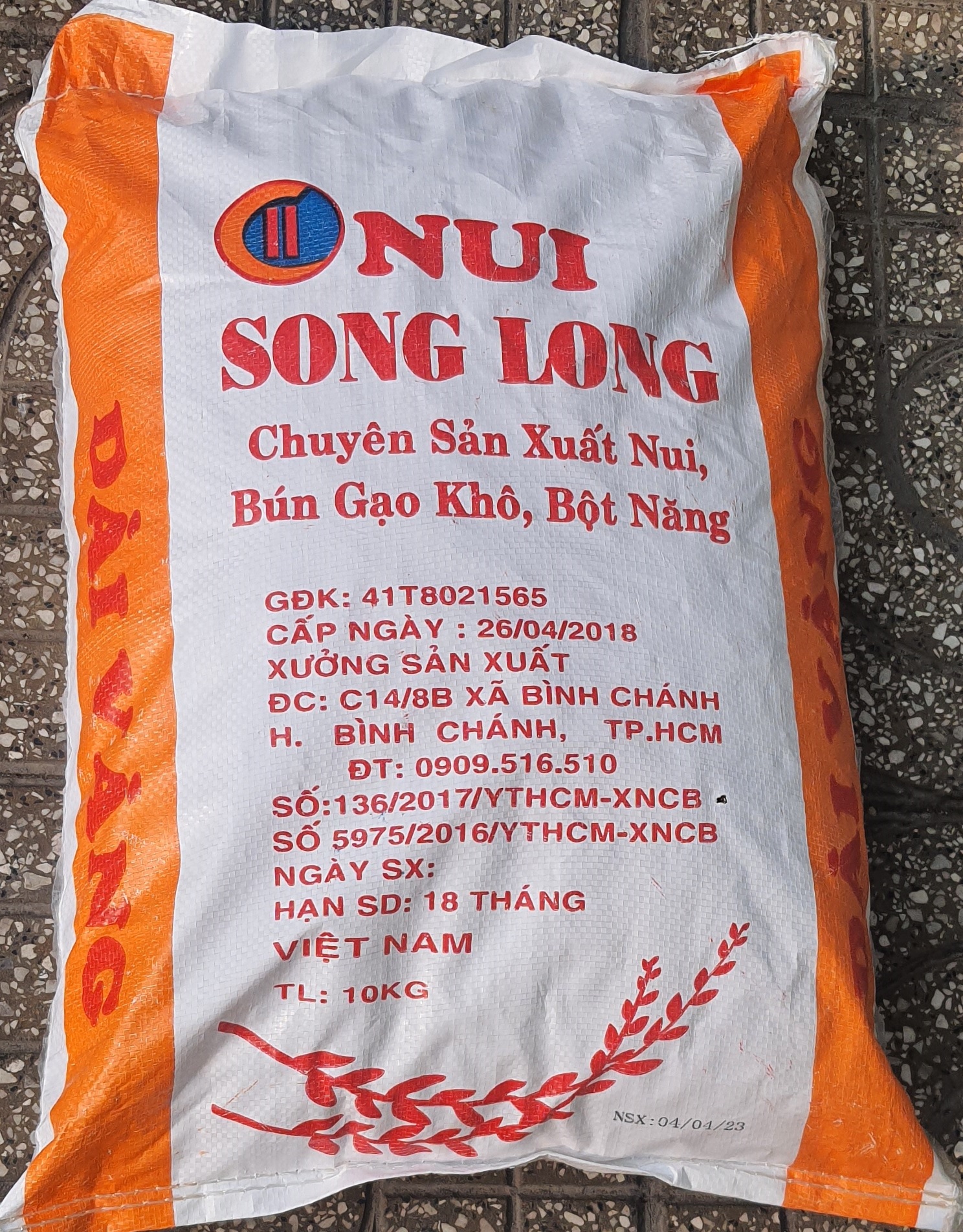 Nui  Song Long Vàng Dài  bao 10 kg